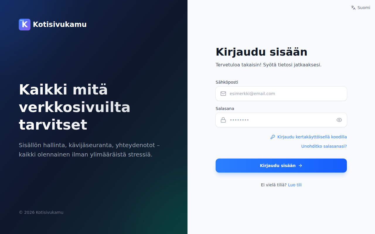 Kirjautuminen