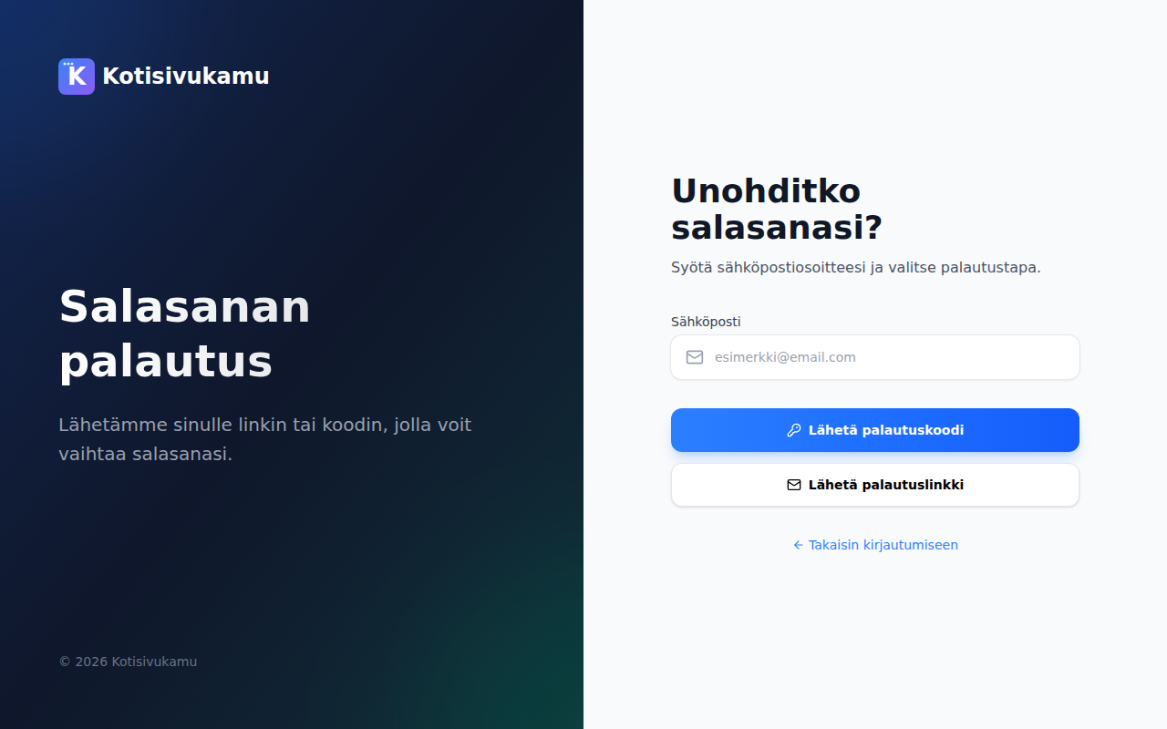 Salasanan palautus